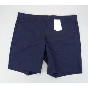 New Theory‎ Men's Zaine SW 9" Inseam Striped Chino Shorts Blue Size 40